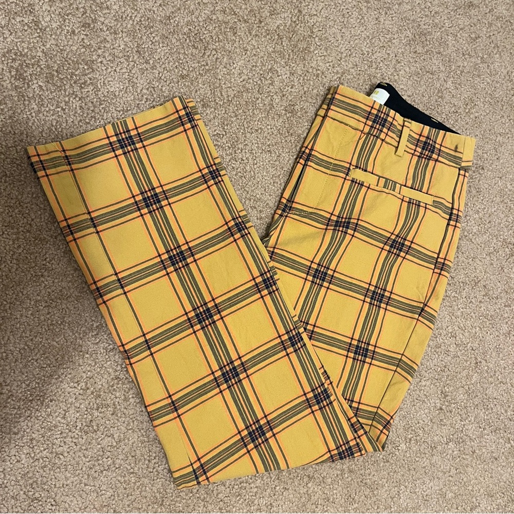 Maeve Kick Flare Plaid Pants